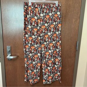 Anthropologie Real Fun Wow Mushroom Pajama Pants NWT Women’s XL woodland whimsy